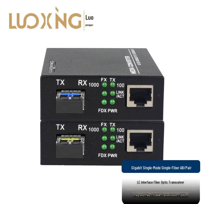 LUOXinG Telecom Gigabit Single-Mode Single-Fiber Optic Transceiver