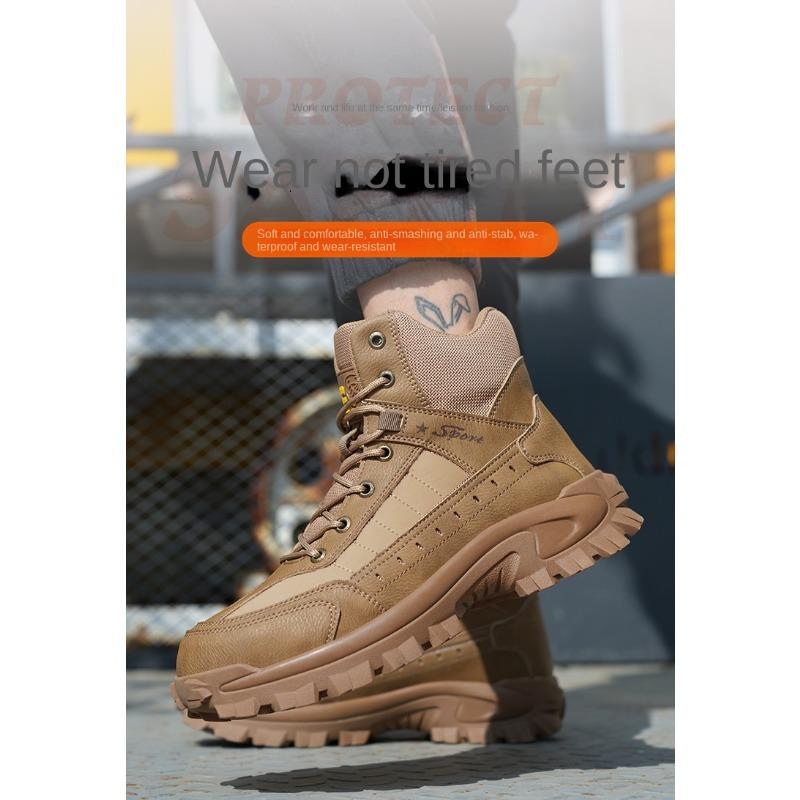 Zimowe nowe buty robocze z tworzywa sztucznego i stali, odporne na rozbicie, przebicie, zużycie i poślizg