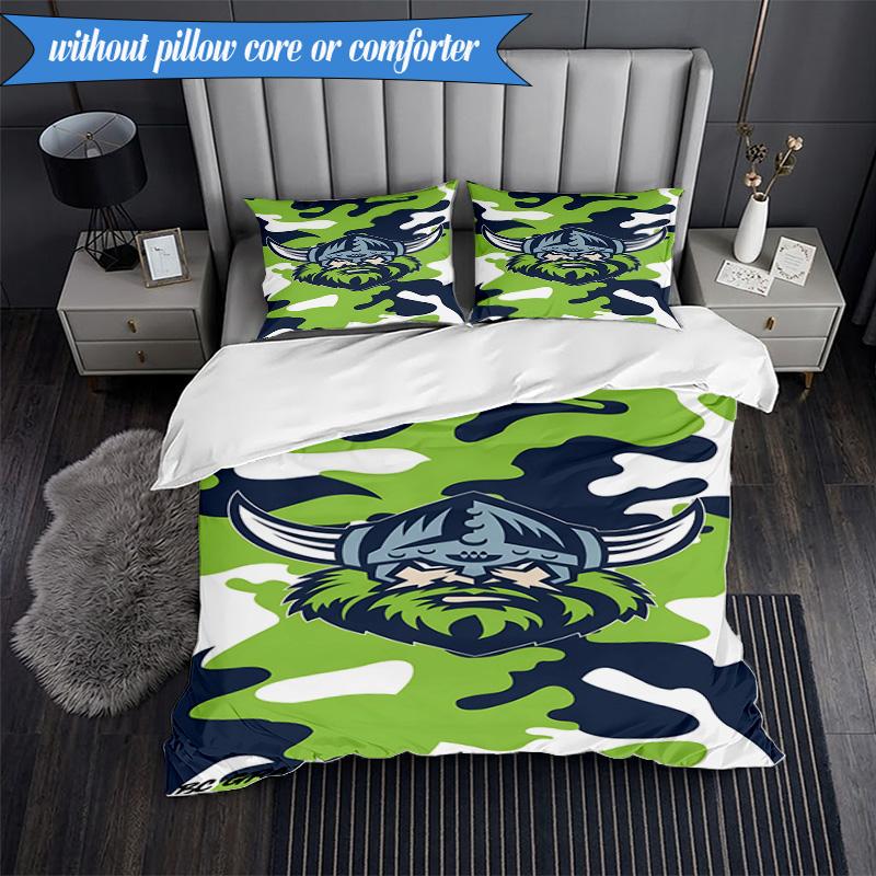 3PCS Canberra Camouflage Warrior Bedding Set 2D Printing (Includes 1 Duvet Cover + 2 Pillowcases Coreless), Bedroom decor,Fan gift