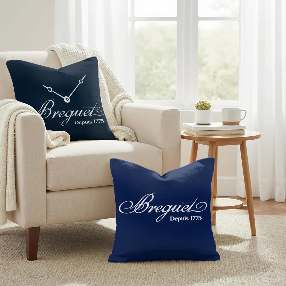 Luxury BBreguet Cushion Cover Natural Linen Organic Fabric DoubleSided Printing Couch Pillow Covers Home Decor