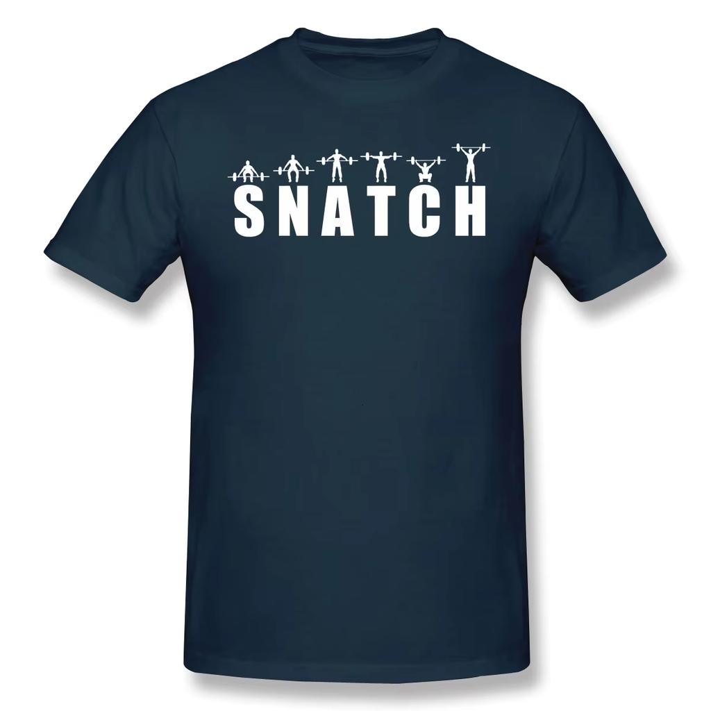 Snatch EssentialAnime Kläddesign Bodybuilding Pumping GYM Muskelträning Crossfit 100% Bomull Herr T-shirt Rundhals Toppar