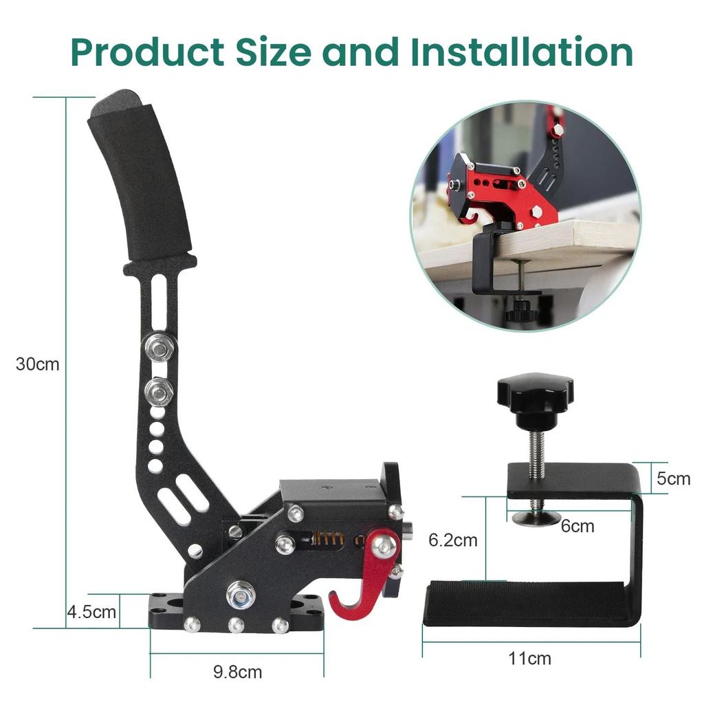 PC PS drift racing game handbrake USB linear og game handbrake Black