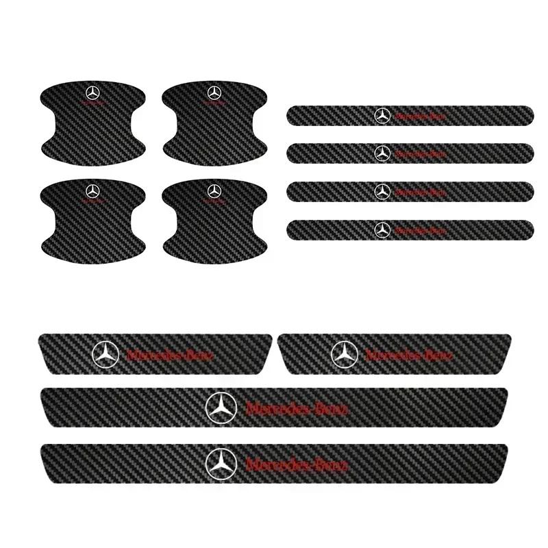 Car Sticker Door Handle Protective Film with Car Door Sill Protector Sticker For Mercedes benz GLK GLA w204 W251 W463 W176