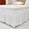 Twin/Full/Queen/King Size Bed Skirt, Stretchable Elastic Bed Cover for Bedroom