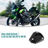 ACROPIX Motorcycle Kickstand Side Stand Extension Pad CNC Aluminum Alloy Compatible with Kawasaki Ninja 400 Z400 Black 1pcs