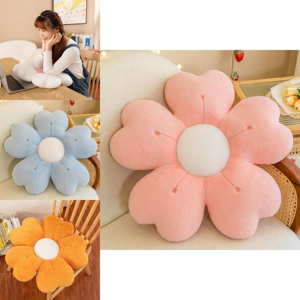 Comfortable Rabbit Hair High Weight Plush Daisy Cushion For Home And Office Use