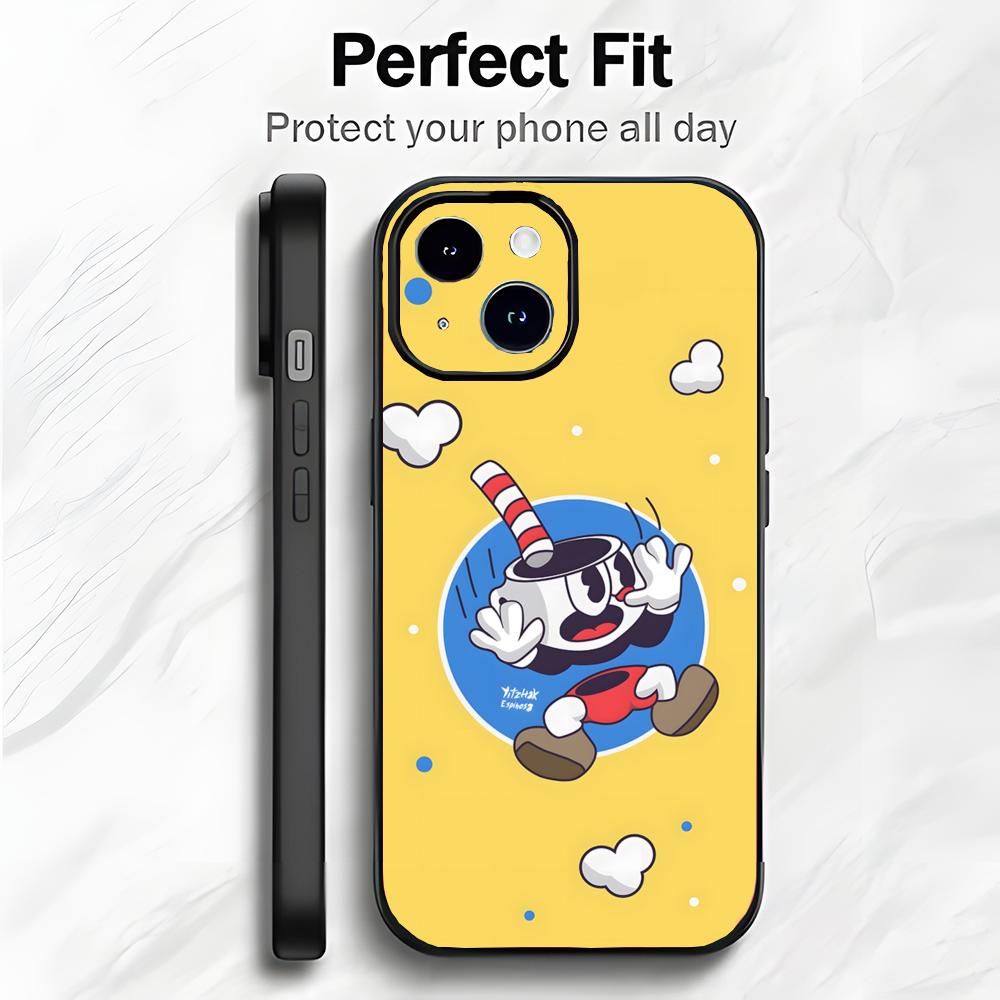 Cute American Cartoon C-Cuphead Phone Case Phone Case Soft Packaging Lightweight For iPhone17 16 15 14 13ProMax