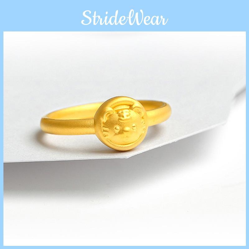 Adorable Brass Goldplated Cartoon Tiger Ring Perfect For Zodiac Gifts And Special Occasions