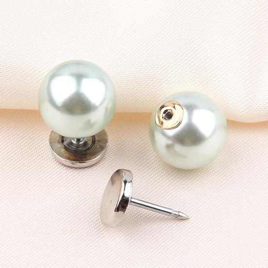 Fashion Scarf Buckles 5Pcs Fake Pearl Buttons for Clothing, Removable Decorative Brooch Pins, No Waist Tightening Pins Dresses Sew Safety Shirt