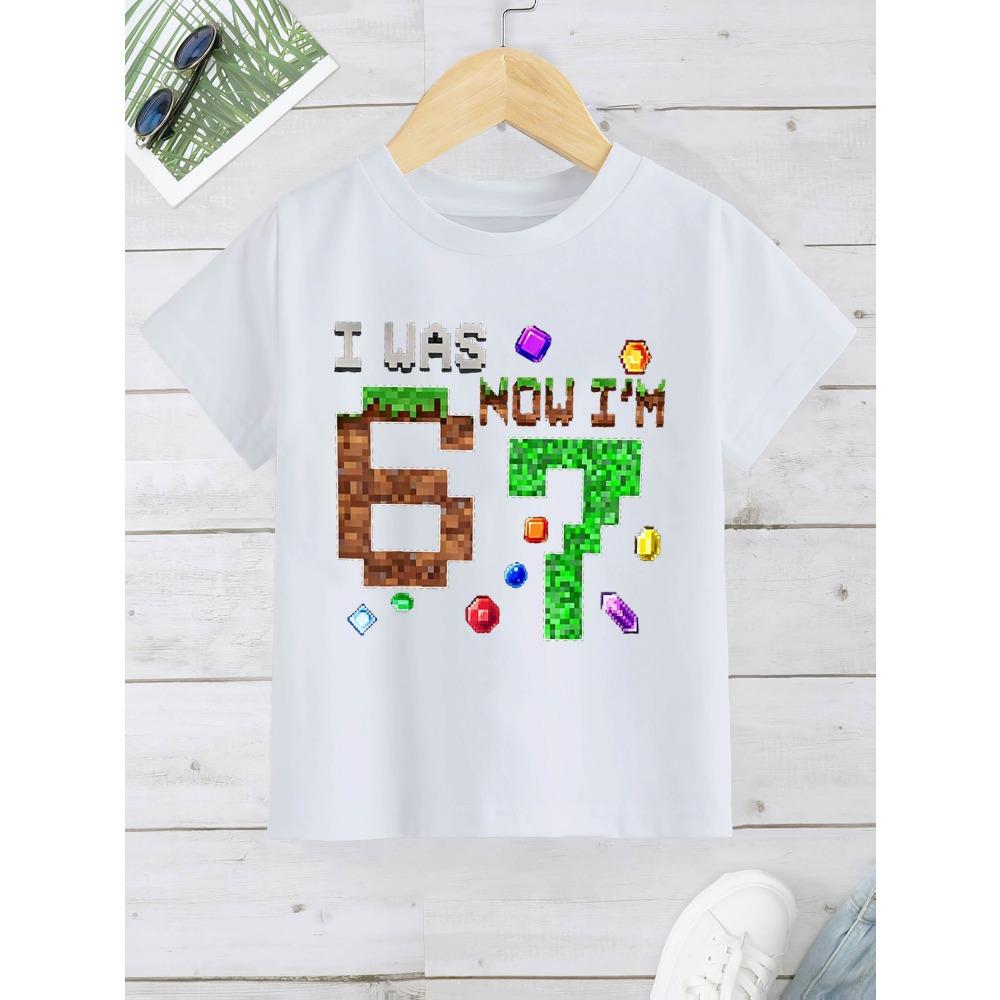 Summer Funny Boy Number 67 Six Seven Print Men's Short Sleeves T-Shirt Loose Casual Outdoor Street Women's and Men's Tees Tops
