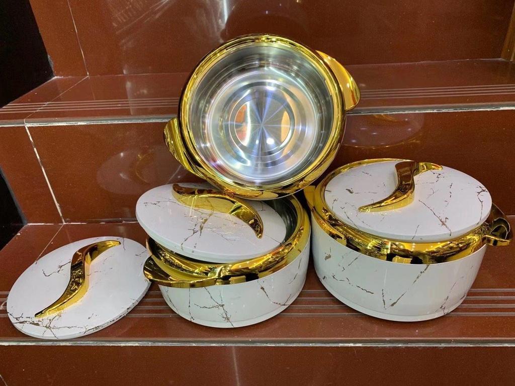3-Piece Round Insulated Food Warmer Set (1500ML, 2000ML, 2500ML) for Africa Market