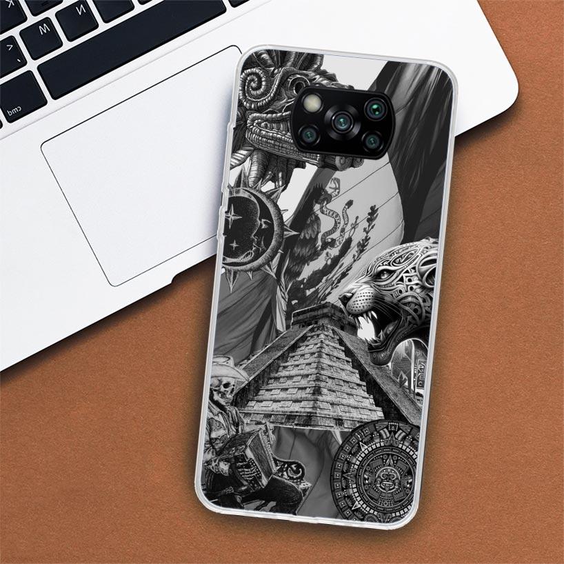Mayan Stone Totem Pole Phone Case For Xiaomi Poco X3 Nfc X4 Gt X5 Pro M5S M4 M3 M2 F5 F4 F3 F2 F1 Mi Note 10 Fundas Shell