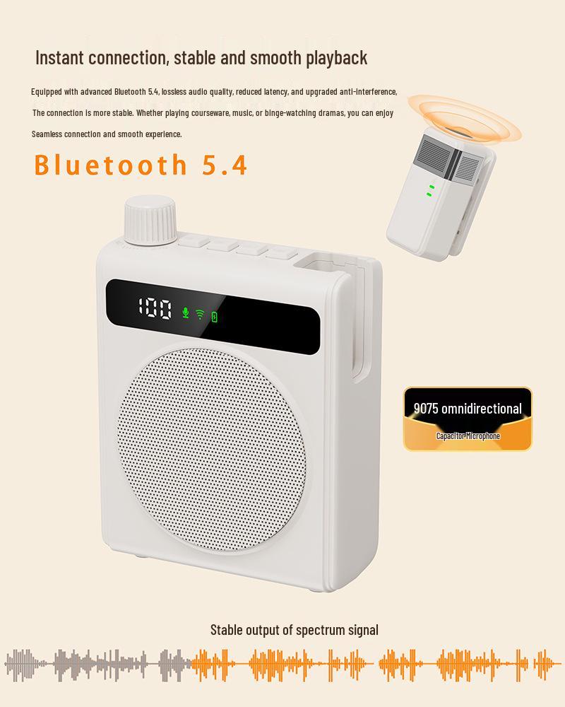 Portable Teacher-Specific Wireless Bluetooth Megaphone & Microphone