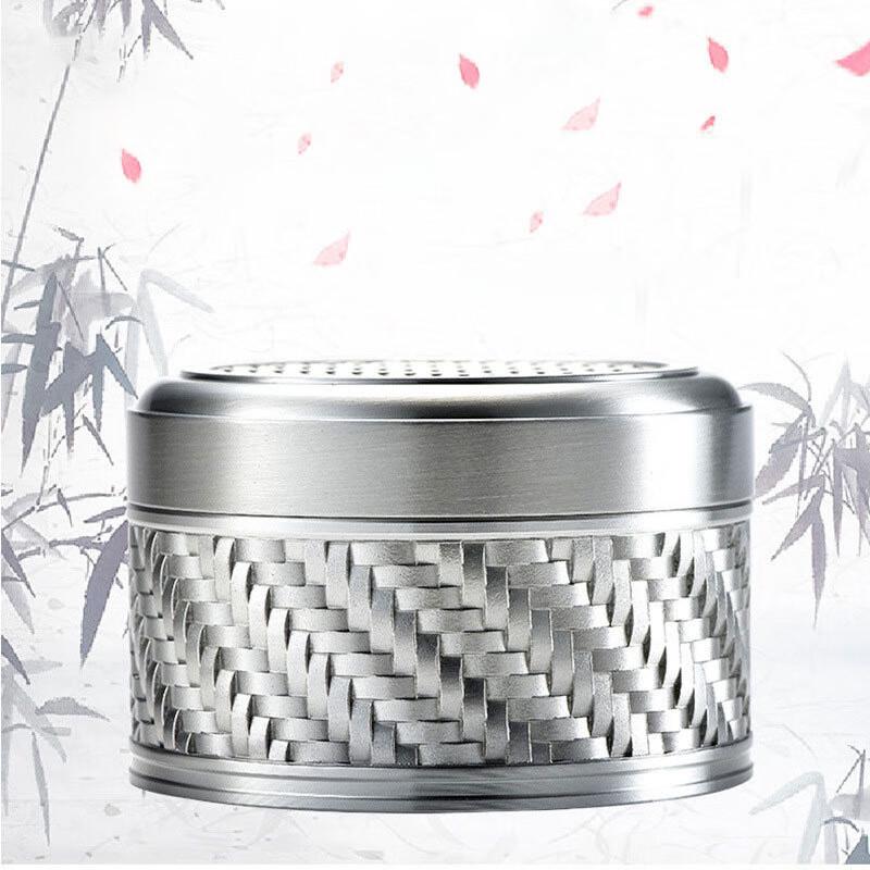 

Bamboo Woven Tin Tea Caddy