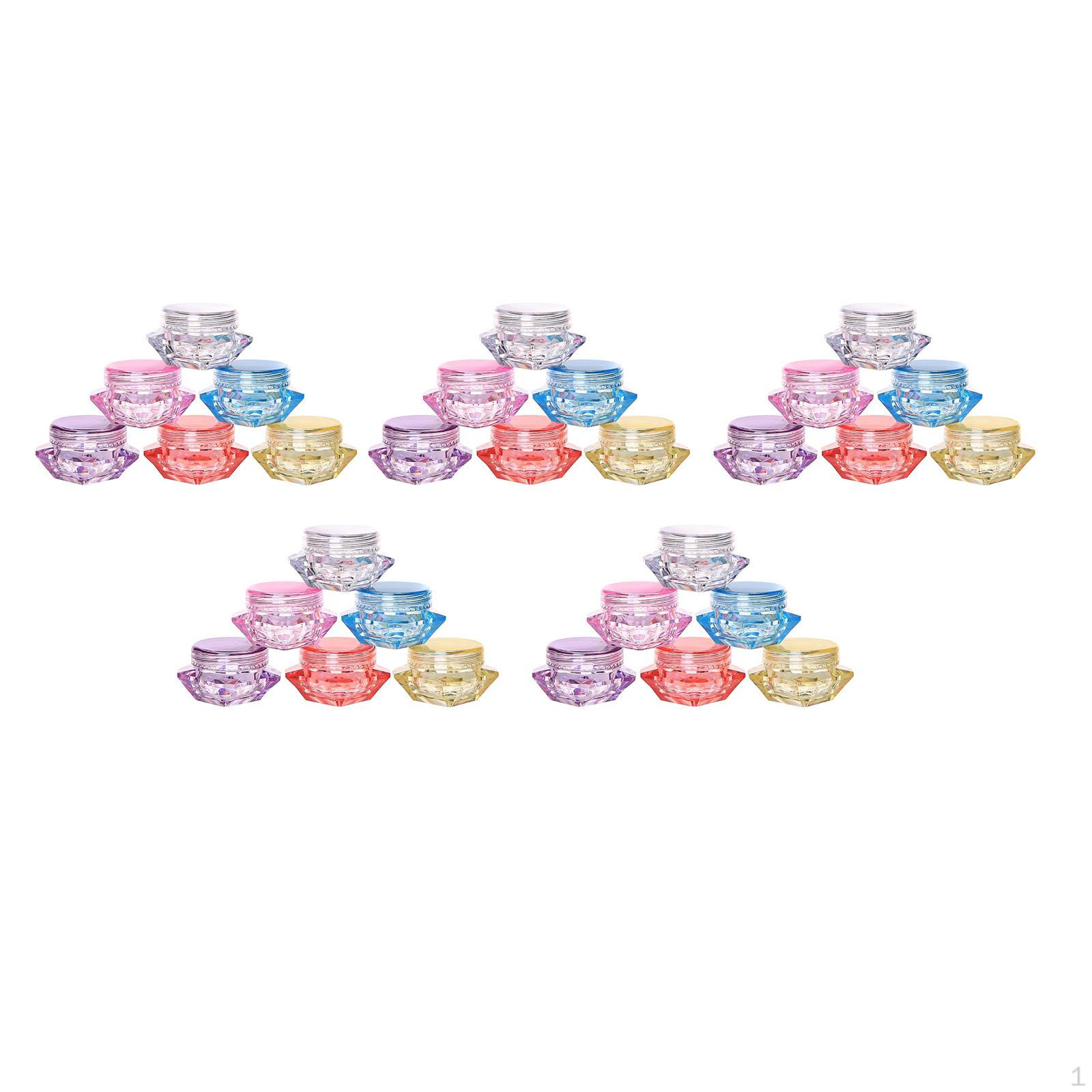 

30 Pieces Cosmetics Jars Leakproof Travel Pot Accessories Sealed ,Mini, Cosmetic Containers, 6 colors