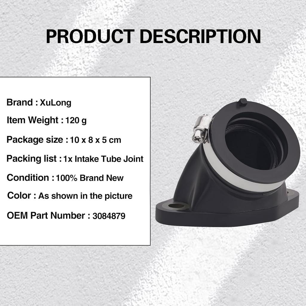 3084879 Carburetor Intake Tube Boot Joint for Polaris ATV PRO 500 PPS MV 500 RSE DUSE 450 400 HO SE 335 RANGER 500 400 SERIES CARB ISRAEL 400 2X4 4X4