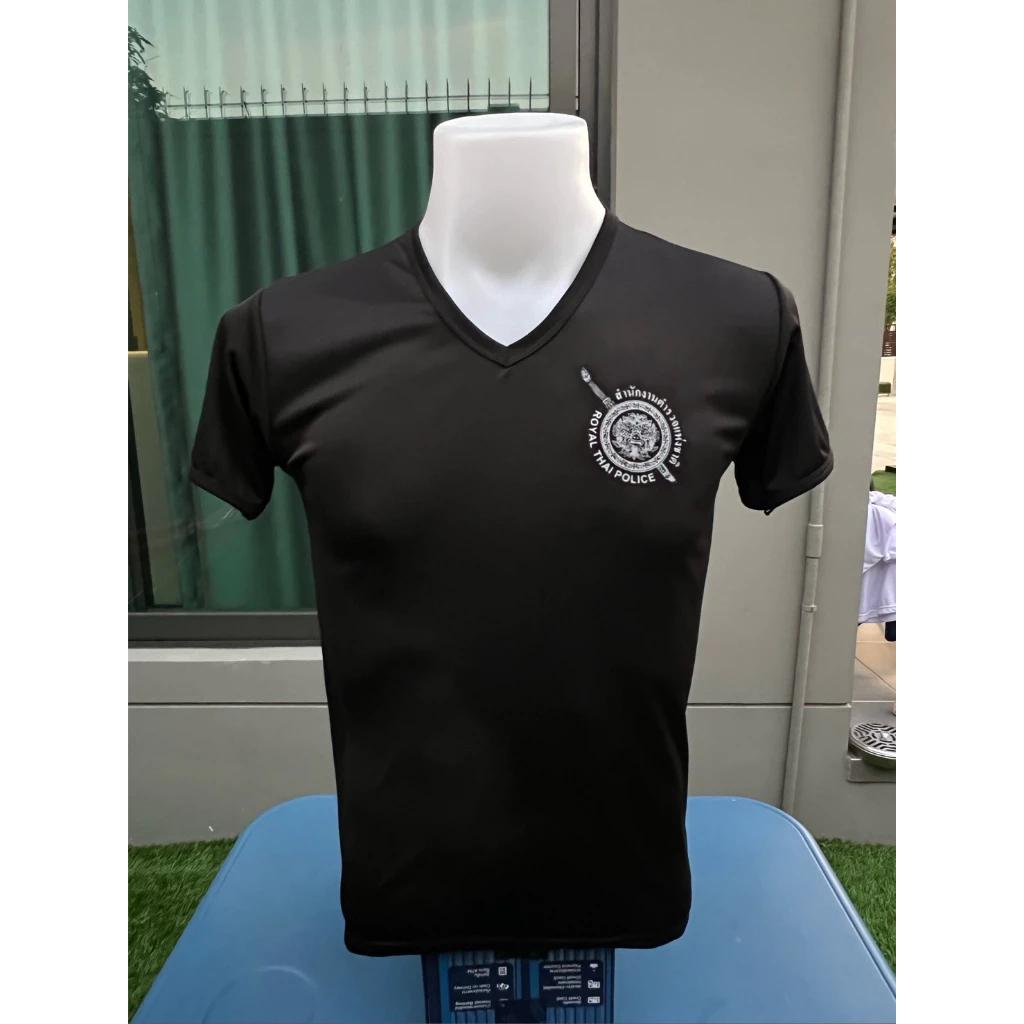 T Shirt Royal Thai Police Thailand Undershirt V Neck O Neck Round Neck Short Sleeve  Print Quick Dry National Uniform Men Women Unisex