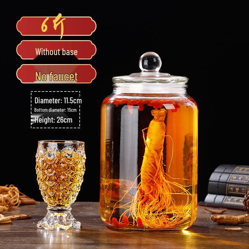 Glas-Infusionsbehälter mit Zapfhahn: 10-20 Jin Versiegelte Enzym- und Kimchi-Weinlagerung