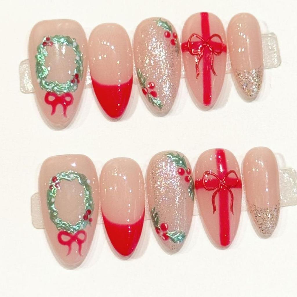 10pcs Hand Painted Gel Press Nails Beautiful Luxury Customized Design Handmade Press On Nails