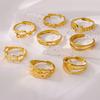 Women Rings Stainless Steel Gold Color Finger Ring for Female Simple Aesthetic Jewelry Accessories Handmade Gifts Anillos Mujer