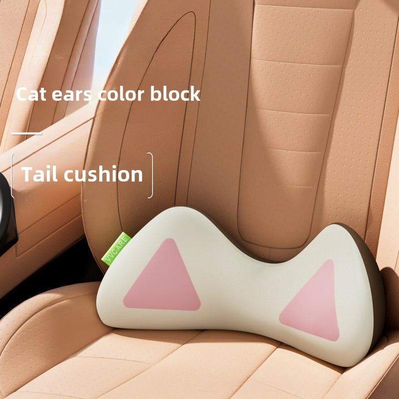 1 Stück Auto Lendenstützkissen mit Steißbeinschutz Dünnes Memory-Schaum Sitzkissen für Lange Fahrt Büro 4 Jahreszeiten
