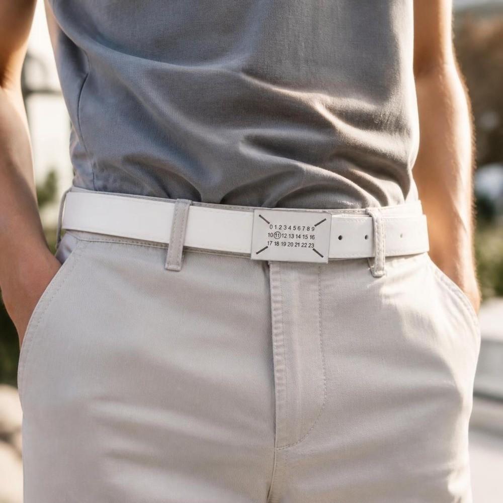 Ins Style PU Leather Belt Snap Buckle Alloy Buckle Belt Fashion Decorative Belt For Men Women