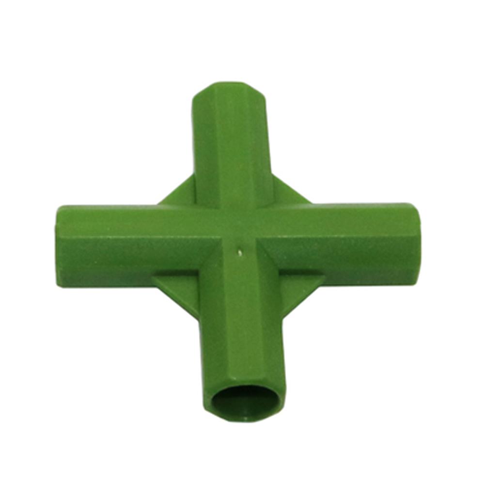 10Pcs 11mm Inner Diameter Gardening Plant Stakes Plastic Edging Corner Connection Accessories Greenhouse Plant Frame Connectors