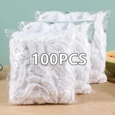 Capa de plástico descartável para alimentos, envoltório de plástico para frutas, sacos de plástico elástico, saco de armazenamento de qualidade alimentar, organizador de cozinha