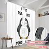 2pcs 2D flat printing Curtains Cute Penguin Lover Gift Fabric Without Electricity Seasonal Party & Holiday Decor Perfect for