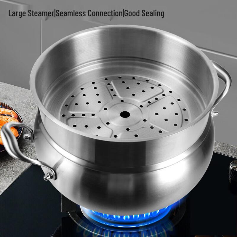Yingbai 316 Stainless Steel Steamer & Soup Pot