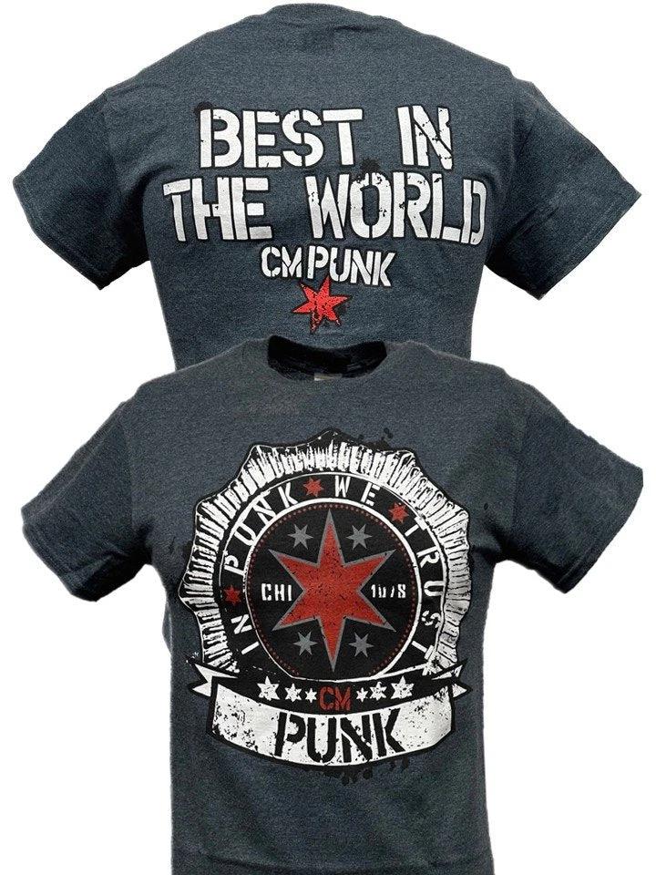 In CM Punk We Trust Best In the World Mens Gray T-shirt S-5XL M