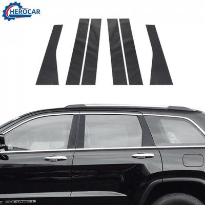 Autocollant de décoration de montant de pilier B de fenêtre extérieure de voiture Garniture Pour Jeep Grand Cherokee