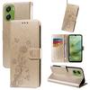 For Motorola Moto G06 4G Leather Case Butterfly Floral Imprint Wallet Stand Cover