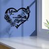 Elegant Memorial Iron Wall Art Rose Heart Weather Resistant Mother Gift Garden Home Decor