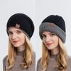 Knitted Hat Unisex With Solid Color Warm Hat Can Be Worn Both Inside And Outside