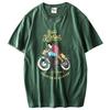Export Tail Single Men's Cut Label Fashion Fashion Brand T-shirt Short Sleeve Hong Kong Style Export American Street Retro Half-Sleeve T-shirt