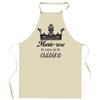 Kitchen Apron - Rose-Marie 'Queen of the Kitchen' - Pink - Durable Cotton - French Printing