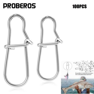 100 pro Packung Edelstahl verstärkte Sicherheitsnadel Köder Sub Strong Connector Angelköder Schnellhaken Verbindungsring Angelzubehör