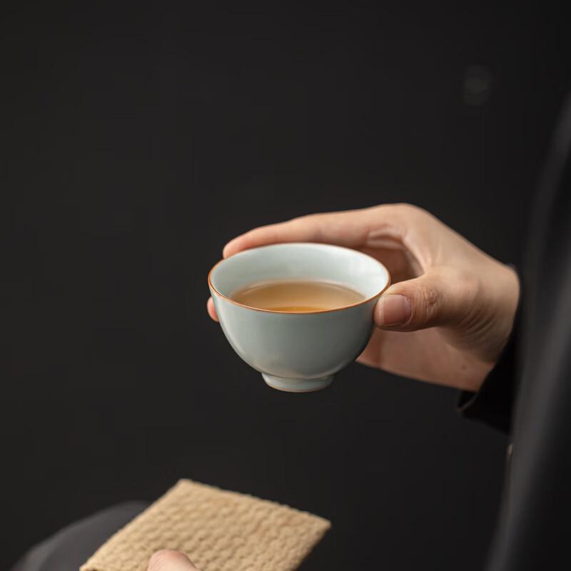 SUSHI CERAMICS Ru Kiln Crackle Glaze Teacup Set