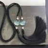 Round Neck Hanfu Palace Sash Belt Simple Waist Cord Belt New Tassel Pendant Belt  Gift