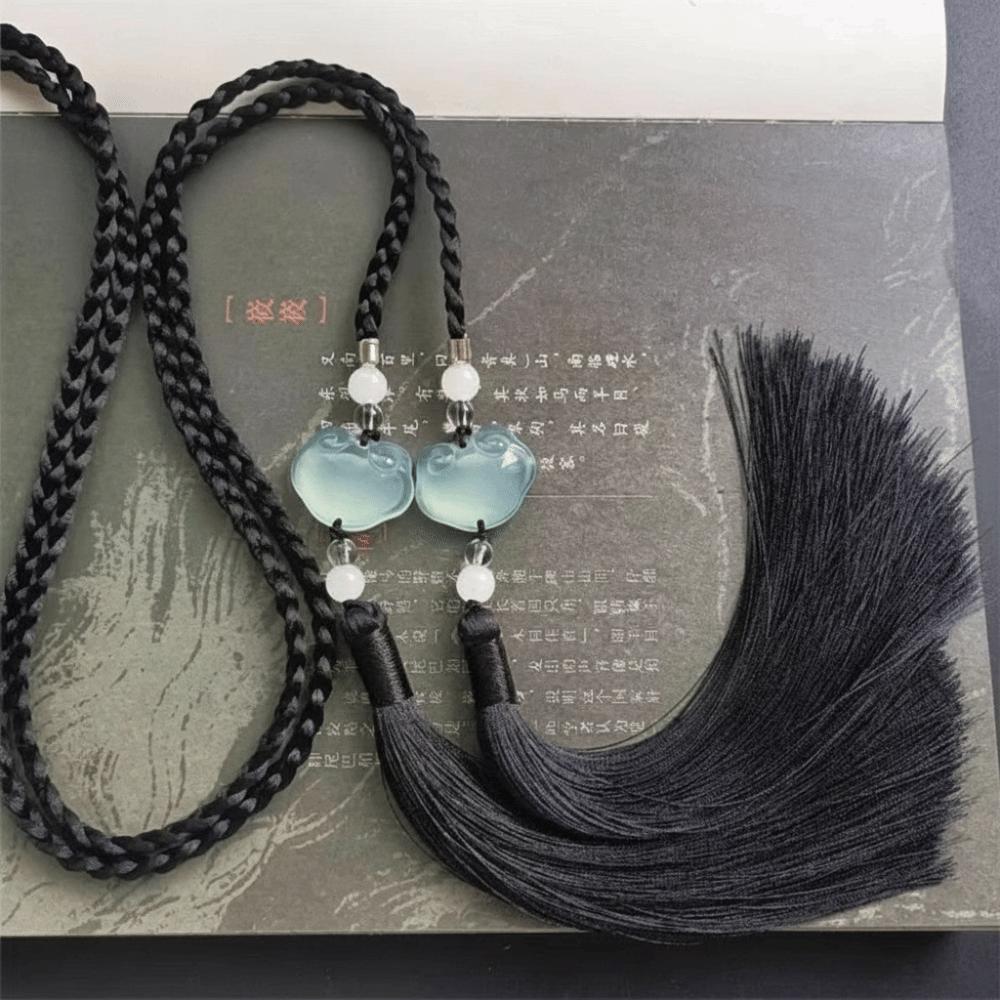 Round Neck Hanfu Palace Sash Belt Simple Waist Cord Belt New Tassel Pendant Belt Gift