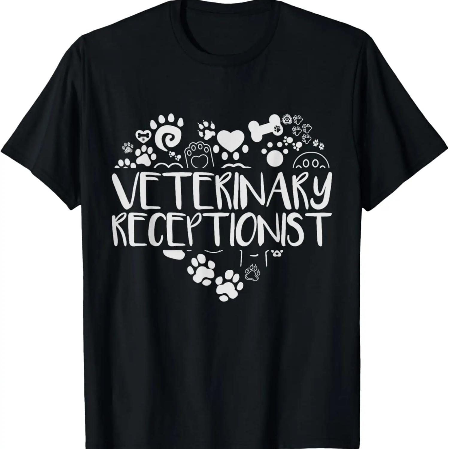 Футболка: Ветеринарный регистратор, Ветеринар, Ассистент ветеринарного врача S чёрный