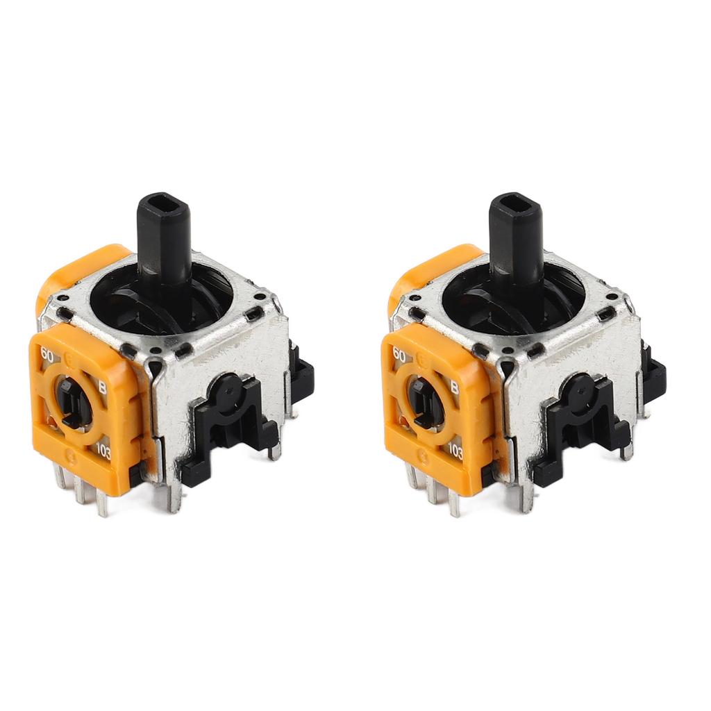 2Pcs Hall Effect 3D Analog Sensor Joystick Module Rocker Replacement 3D Analog Sensor Potentiometer for Game Controller