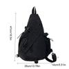 Solid Color Men's Chest Bag Multiple Pockets Sports Crossbody Bag Oxford Cloth Shoulder Bag  Travel