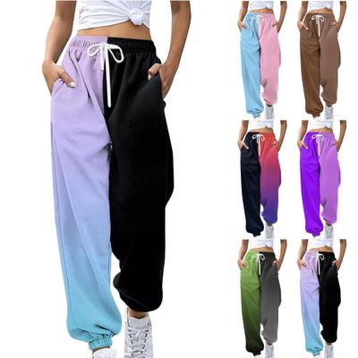 Kadın Günlük Moda Eşofman Altı Renk Uyumlu Baskılı Günlük Pantolon