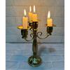 Baroques Iron Candlestick Centerpieces 4 Arms Candelabra Candle Holder Vintage Metal Candle Stand Dinner Table Decors