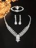 European Style Diamond-Inlaid Evening Necklace & Jewelry Set for Brides
