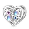 New copper Spring Butterfly Flower Green Leaves Fine Bead Charms Compatible With Authentic Pendant Charm Bead Charms Bracelets Women Do It Yourself J