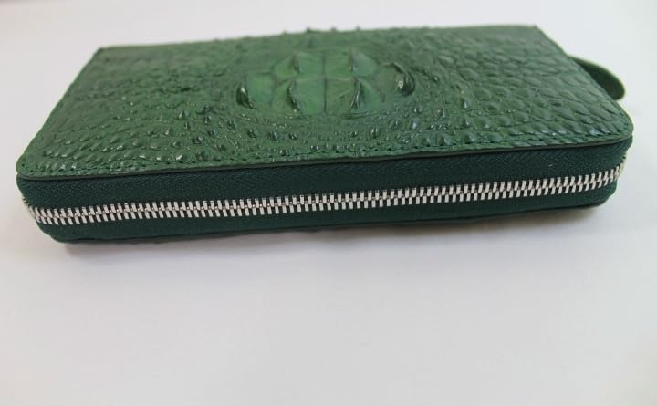 Kimono Crocodile Wallet Green Genuine Back Leather Matte Finished Single Piece Leather Centered Crown Top Quality Product [Luxury Store]