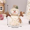 Plush Snowman Decoration Set - Snowman with Pointy/Double Hat - Christmas Decorations, Soft and Festive Table Decorations
